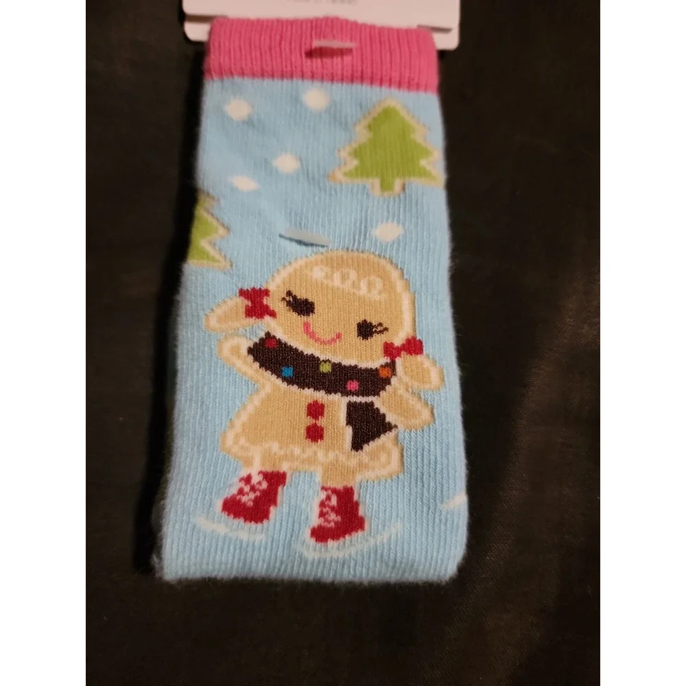 Gymboree winter cheer gingerbread girl socks 6‎ 12 months 03 04 shoe size nwt